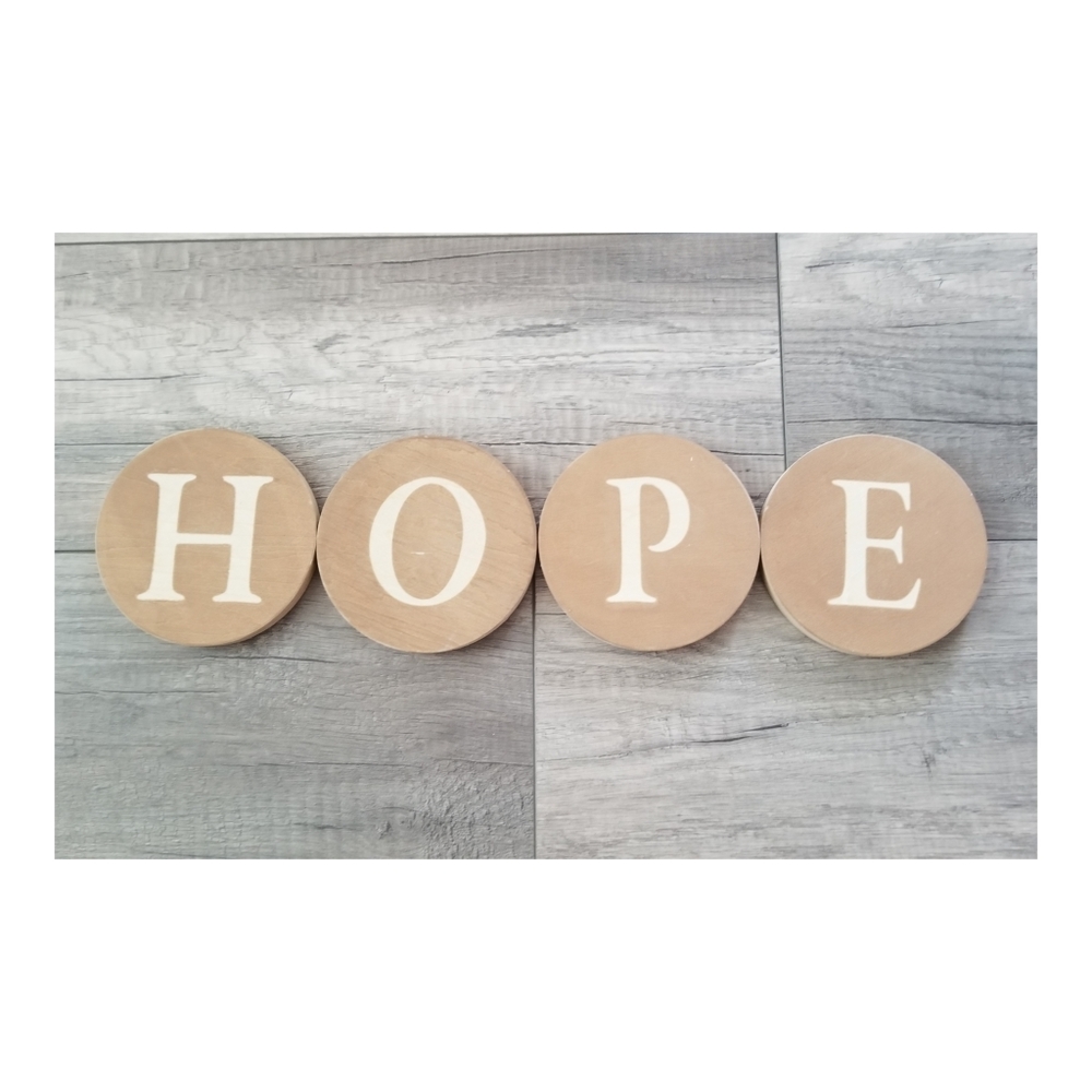 HOPE Farmhouse Lettered Sign Home Decor Wall Art